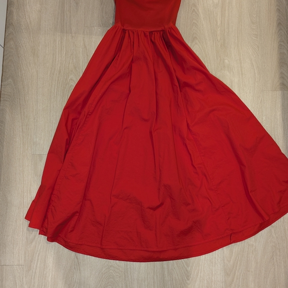 J. Crew Scarlet Red Strapless Mixy Dress - Picture 3 of 6